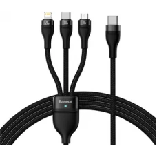 Кабель Baseus Flash Series ? USB Type-C - Lightning/USB Type-C/microUSB (1.5 м, черный)