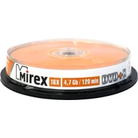 DVD-R диск Mirex 4.7Gb 16x UL130013A1L (10 шт.)