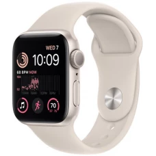 Умные часы Apple Watch SE 2 40 мм (алюминиевый корпус, звездный свет/звездный свет, спортивный силиконовый ремешок S/M)