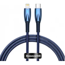 Кабель Baseus Glimmer Series Fast Charging Data Cable Type-C - Lightning 20W CADH000003 (1 м, синий)