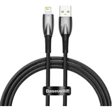 Кабель Baseus Glimmer Series Fast Charging Data Cable USB Type-A - Lightning 2.4A CADH000201 (1 м, черный)