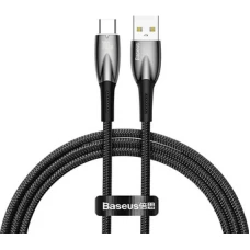 Кабель Baseus Glimmer Series Fast Charging Data Cable USB Type-A - Type-C 100W CADH000401 (1 м, черный)