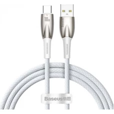 Кабель Baseus Glimmer Series Fast Charging Data Cable USB Type-A - Type-C 100W CADH000402 (1 м, белый)