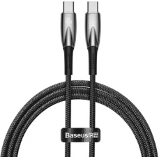 Кабель Baseus Glimmer Series Fast Charging Data Cable USB Type-C - Type-C 100W CADH000701 (1 м, черный)