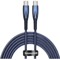 Кабель Baseus Glimmer Series Fast Charging Data Cable USB Type-C - Type-C 100W CADH000703 (1 м, синий)