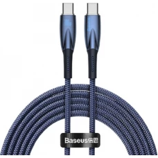 Кабель Baseus Glimmer Series Fast Charging Data Cable USB Type-C - Type-C 100W CADH000703 (1 м, синий)