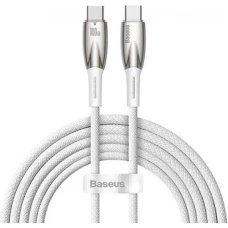 Кабель Baseus Glimmer Series Fast Charging Data Cable USB Type-C - Type-C 100W CADH000702 (1 м, белый)