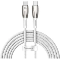 Кабель Baseus Glimmer Series Fast Charging Data Cable USB Type-C - Type-C 100W CADH000802 (2 м, белый)