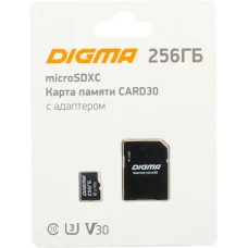 Карта памяти Digma MicroSDXC Class 10 Card30 DGFCA256A03