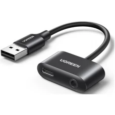 Адаптер Ugreen CM397 80897 USB Type-A - USB Type-C + 3.5mm