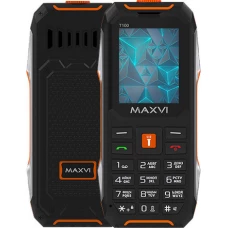 Кнопочный телефон Maxvi T100 (оранжевый)