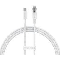 Кабель Baseus Explorer Series Fast Charging Cable with Smart Temperature Control 20W USB Type-C - Lightning (1 м, белый)