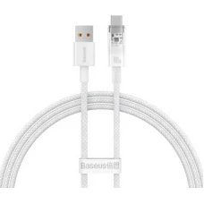 Кабель Baseus Explorer Series Fast Charging Cable with Smart Temperature Control 100W USB Type-A - USB Type-C (1 м, белый)