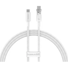 Кабель Baseus Explorer Series Fast Charging Cable Auto Power-Off For Overheating 100W USB Type-C - USB Type-C (1 м, белый)