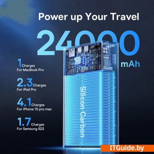 Внешний аккумулятор Baseus Adaman Digital Display Fast Charge Power Bank 140W 24000mAh (черный) ver3