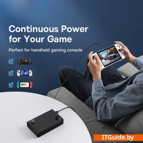 Внешний аккумулятор Baseus Adaman Digital Display Fast Charge Power Bank 140W 24000mAh (черный) ver4