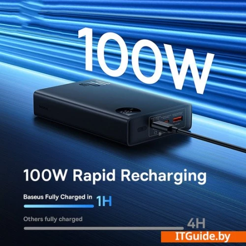 Внешний аккумулятор Baseus Adaman Digital Display Fast Charge Power Bank 140W 24000mAh (черный) ver5