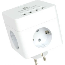 Сетевой фильтр Cablexpert CUBE-4-U4-W