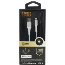 Кабель CACTUS USB Type-A - Lightning CS-LG.USB.A-1 (1 м, белый)