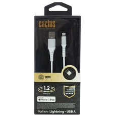 Кабель CACTUS USB Type-A - Lightning CS-LG.USB.A-1.2 (1.2 м, белый)