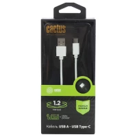 Кабель CACTUS USB Type-A - USB Type-C CS-USB.A.USB.C-1.2 (1.2 м, белый)