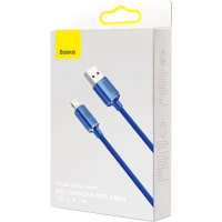 Кабель Baseus Crystal Shine USB Type-A - Lightning (1.2 м, синий)