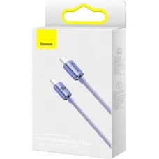 Кабель Baseus Crystal Shine USB Type-C - USB Type-C (1.2 м, фиолетовый)