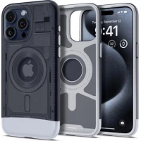 Чехол для телефона Spigen Classic C1 (MagFit) для iPhone 15 Pro Max ACS06607 (серый)