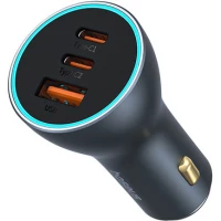 Автомобильное зарядное Baseus Golden Contactor Pro GaN Fast Charging Car Charger U+2C 65W C00035202841-00 (серый)