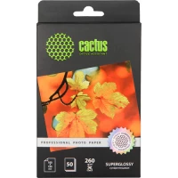 Фотобумага CACTUS Суперглянцевая A6 260 г/кв.м. 50 листов (CS-HGA626050)