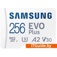 Карта памяти Samsung EVO Plus 2024 microSDXC 256GB (с адаптером)