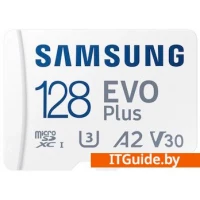Карта памяти Samsung EVO Plus 2024 microSDXC 128GB (с адаптером)