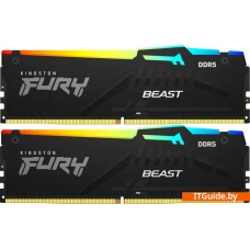 Оперативная память Kingston FURY Beast RGB 2x32ГБ DDR5 6400 МГц KF564C32BBAK2-64