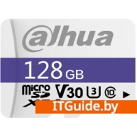 Карта памяти Dahua 128GB MicroSD C10/U3/V30 FAT32 DHI-TF-C100/128GB