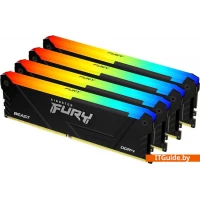 Оперативная память Kingston FURY Beast RGB 4x32ГБ DDR4 3600 МГц KF436C18BB2AK4/128