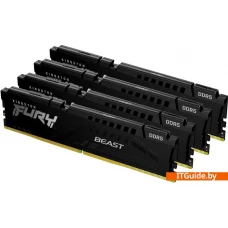 Оперативная память Kingston FURY Beast 4x16ГБ DDR5 6000 МГц KF560C40BBK4-64