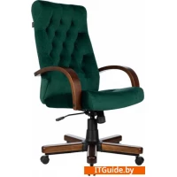 Офисное кресло Бюрократ T-9928WALNUT Fabric (зеленый Italia Green/дерево)
