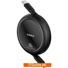 Кабель Baseus Free2Draw Mini Retractable USB Type-C - USB Type-C (1 м, черный)