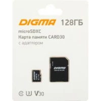 Карта памяти Digma MicroSDXC Class 10 Card30 DGFCA128A03