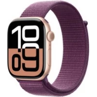 Умные часы Apple Watch Series 10 46 мм (алюминиевый корпус, розовое золото/сливовый, нейлоновый ремешок)