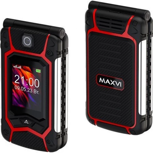 Кнопочный телефон Maxvi E10ds (красный) ver3