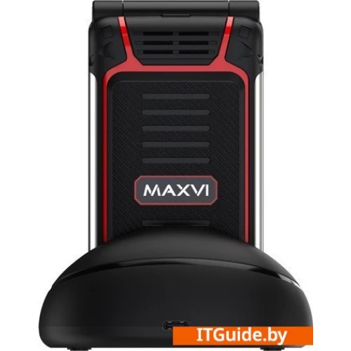 Кнопочный телефон Maxvi E10ds (красный) ver5