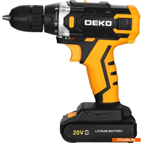 Дрель-шуруповерт Deko Banger 20V ONE + 083-1042 (с 1-им АКБ) ver3