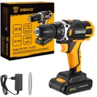 Дрель-шуруповерт Deko Banger 20V ONE + 083-1042 (с 1-им АКБ)