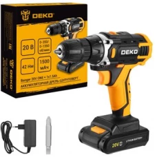 Дрель-шуруповерт Deko Banger 20V ONE + 083-1042 (с 1-им АКБ)