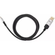 Кабель VCOM CU422MCV-1.8M USB Type-C - DisplayPort (1.8 м, черный/серый)