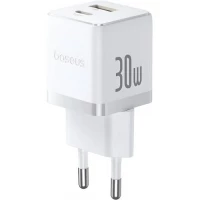 Сетевое зарядное Baseus Palm Fast Charger C+U 30W EU P1011160A213-01 (белый)
