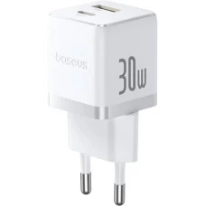 Сетевое зарядное Baseus Palm Fast Charger C+U 30W EU P1011160A213-01 (белый)