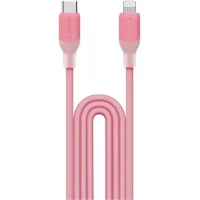 Кабель Momax DL53P 1-Link Flow LC USB Type-C - Lightning (1.2 м, розовый)