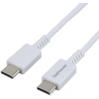 Кабель GoPower 00-00022803 USB Type-C - USB Type-C (1 м, белый)